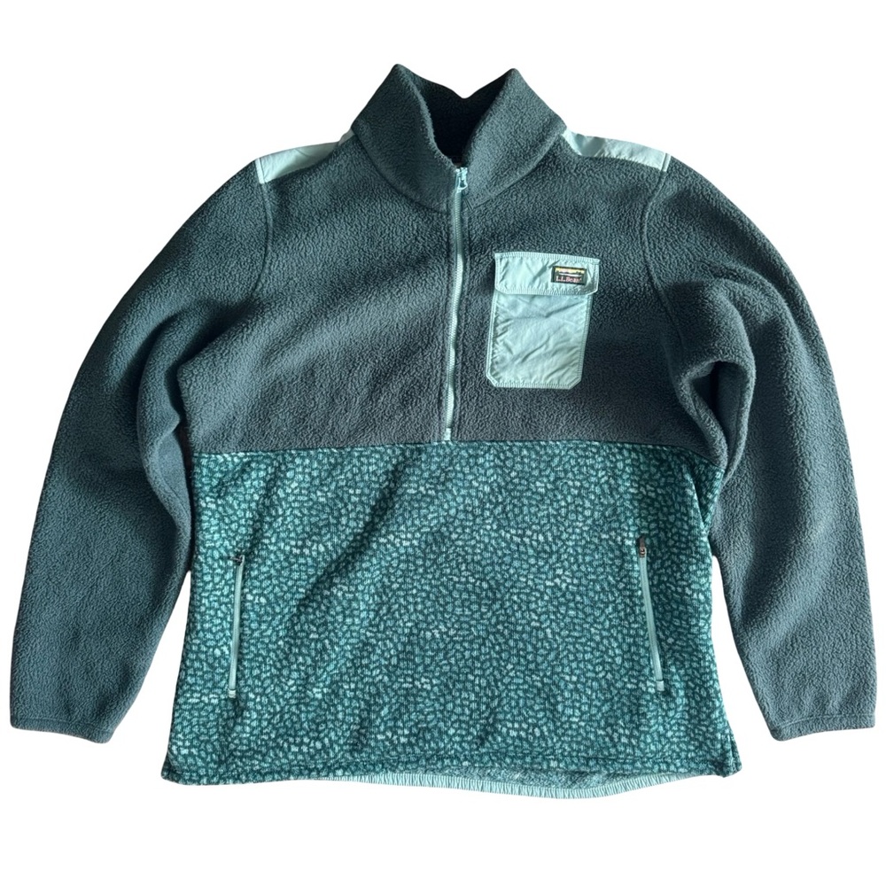 LL Bean Women’s Fleece Snap Pullover – Size XL